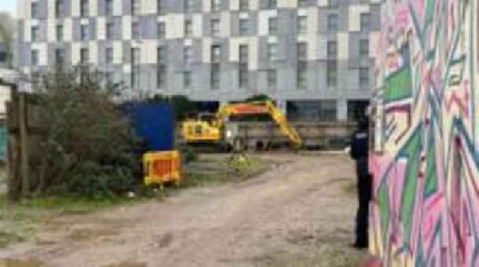 Steel plate and reinforced concrete found at site