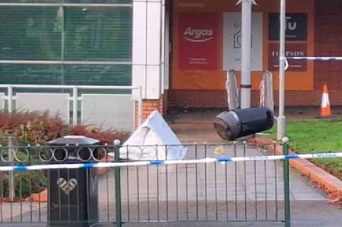 Police scene pictured in Birmingham after teen stabbed outside Sainsbury's in Northfield