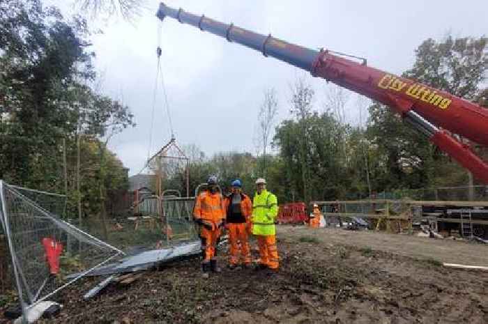 Unsafe Guildford footbridge declared 'danger to the public' has finally been demolished