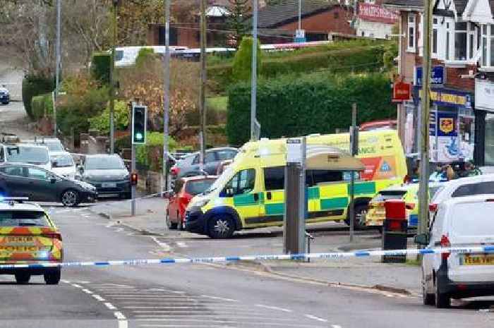 Five police cars, three ambulances and fire engine at scene of Blurton incident