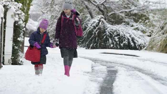 UK told to expect 'disruptive snow' as warnings cover large parts of the country