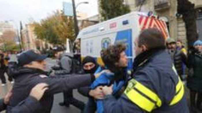 Georgian police clear protesters challenging 'stolen' election