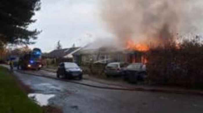 Bungalow fire sees man taken to hospital