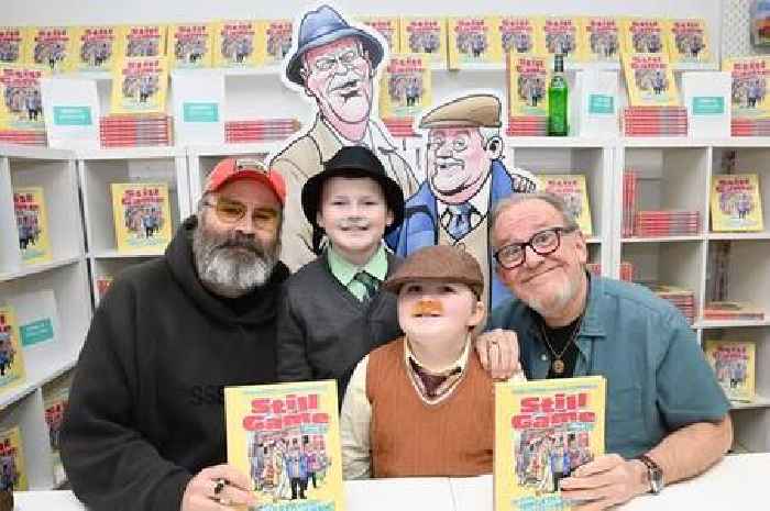 Young Still Game superfans surprise Ford Kiernan and Greg Hemphill dressed as Jack and Victor