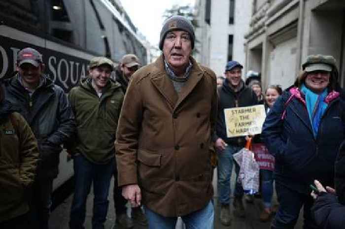 Jeremy Clarkson attacks BBC as he joins farm protest in London