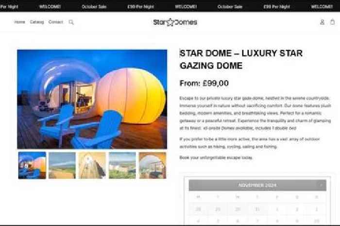 Woman burst into tears after arriving at '£99-a-night Stargazing dome' to find it didn't exist