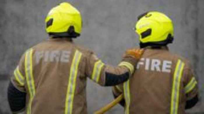 Shut windows and doors warning due to barn fire