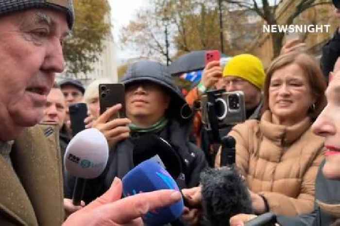 Jeremy Clarkson snaps at BBC's Victoria Derbyshire in tense row at farmers' rally