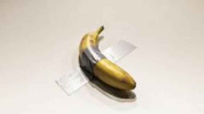 Duct-taped banana artwork sells for $6.2m in NYC