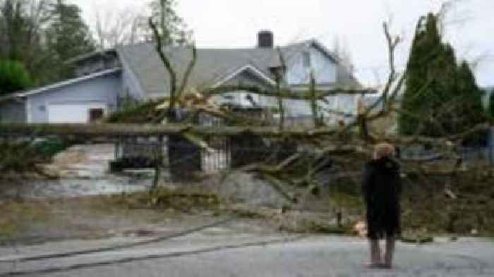 Atmospheric river and bomb cyclone to drench US west coast