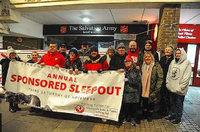 Diamonds in the Community charity volunteers take part in fourth sponsored sleepout