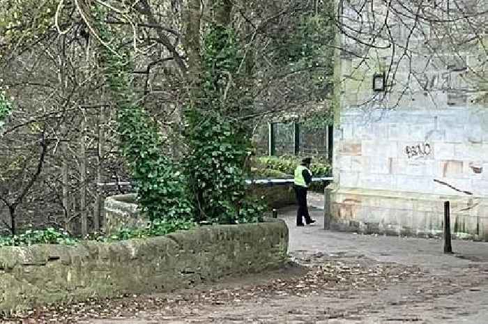 Edinburgh footpath along river taped off as forensic officers comb scene and tent erected