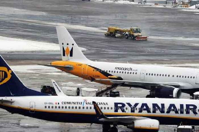 Ryanair and Jet2 issue weather disruption warnings for passengers as snow and ice cover UK