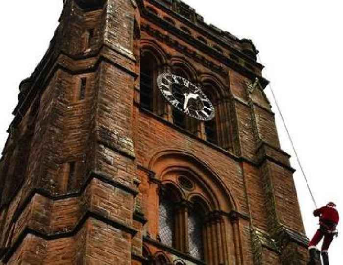 Santa will abseil down a church steeple in Dumfriesshire