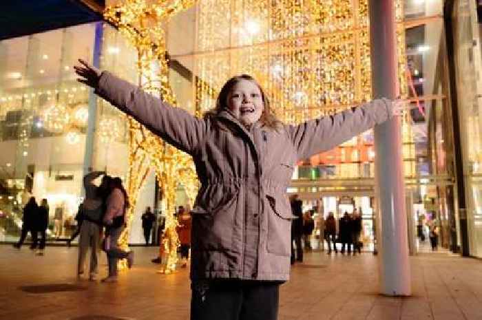 St Stephen's Chief Fun Officer Willow, 11, kicks off Christmas with light switch-on