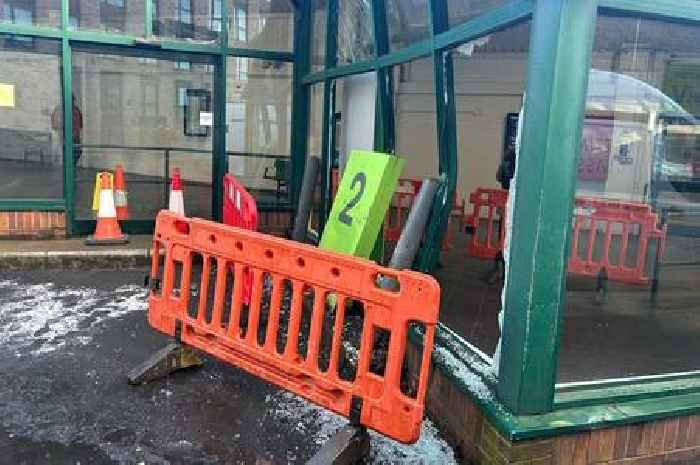 Driver crashes into Nottingham bus station and smashes windows as site closed