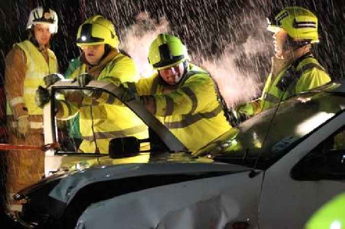 Wrecked car sliced in two to free trapped driver after crash near Newquay