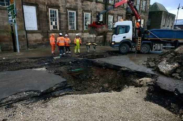Huge hole in middle of Burslem as two roads to stay closed