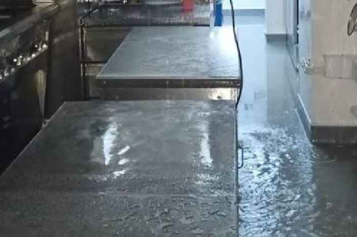 Acclaimed Welsh restaurant flooded with water pouring from the ceiling