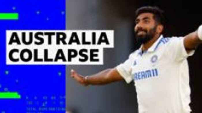 'Chaos for Australia!' Hosts collapse to 67-7 against India