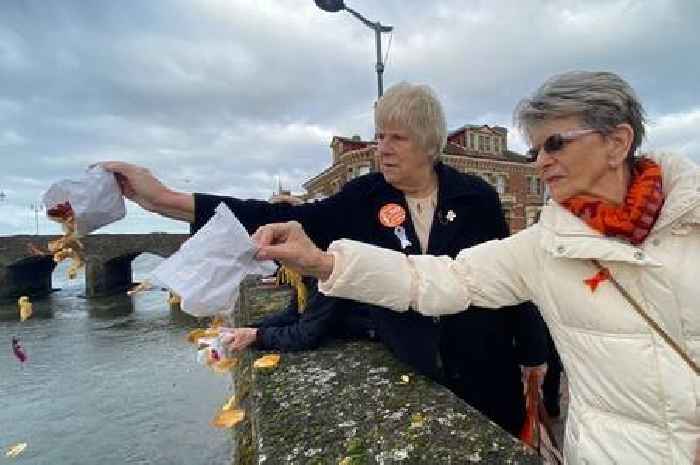 Violence victims honoured with petal ceremony on River Taw