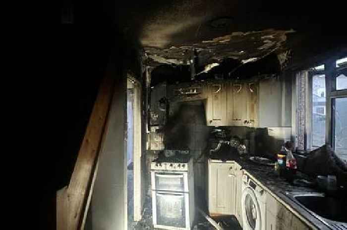 Air fryer left on top of kitchen hob causes fire which destroyed family's kitchen