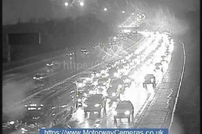 Queues build on M25 following crash near Chertsey