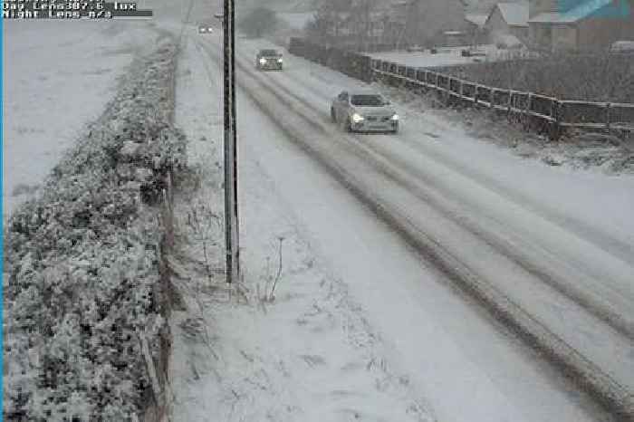 Five car crash leaves Scots road closed as Storm Bert brings snow and wind warnings