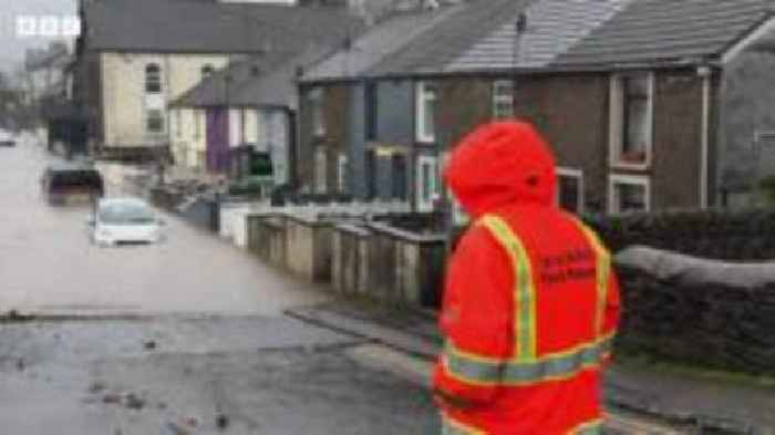 Flooded homes bailed out as Storm Bert causes chaos