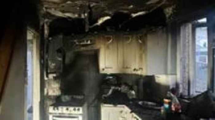 Kitchen fire after air fryer left on hob accidently