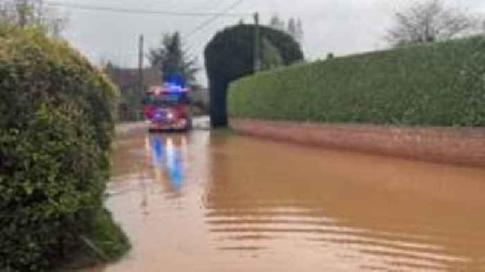 Roads and rail lines shut as Storm Bert strikes