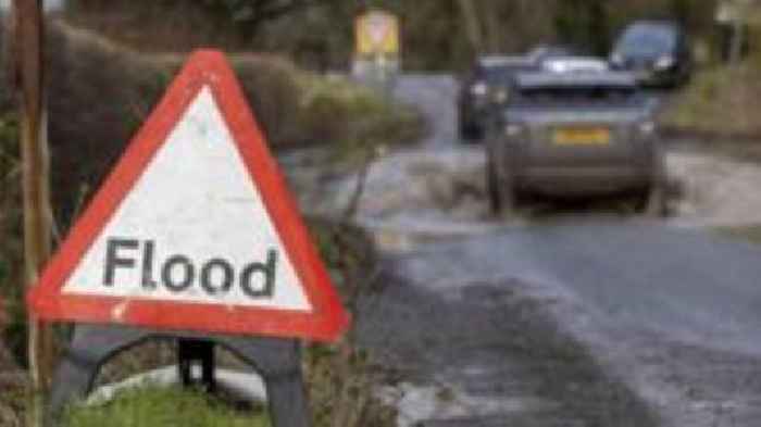 Flood alerts and rail disruption due to storm