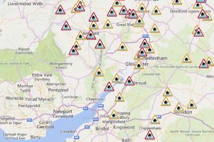 Gloucestershire flood warnings and alerts as Storm Bert lashes county