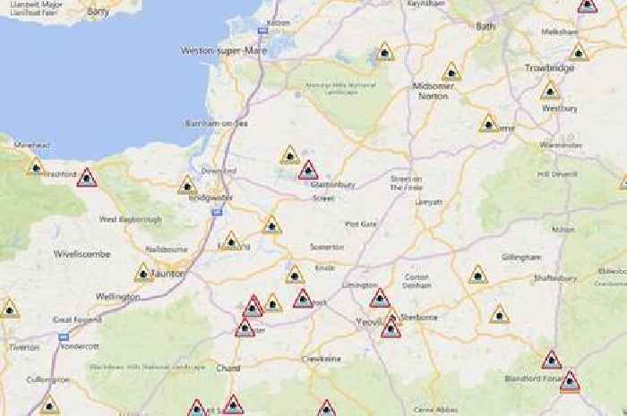 Live: Somerset rare red flood warnings in place as Storm Bert hits