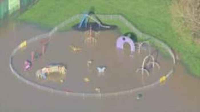 Wiltshire town submerged in Storm Bert flood water