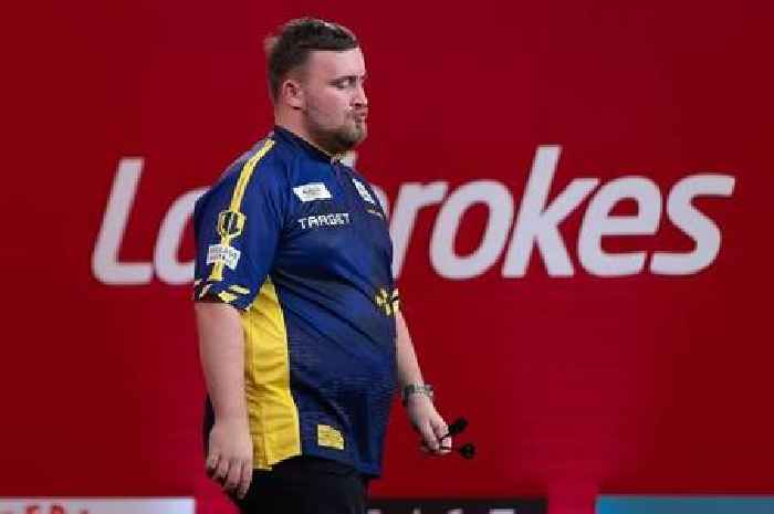 Luke Littler beaten by familiar foe in darts Players' Championship final as stardom continues