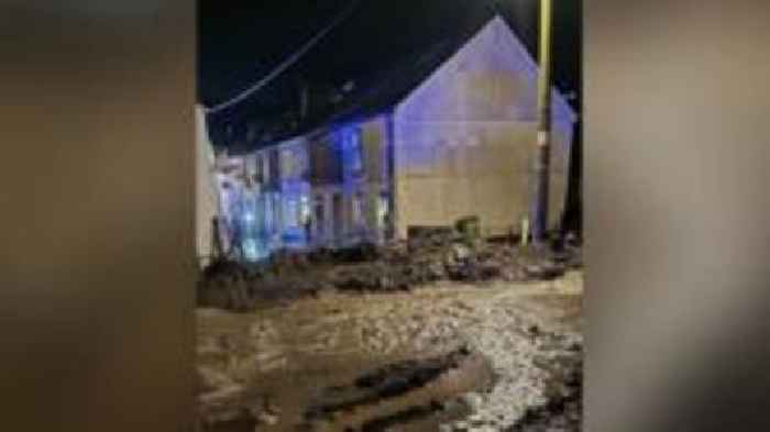 Homes evacuated after apparent landslip