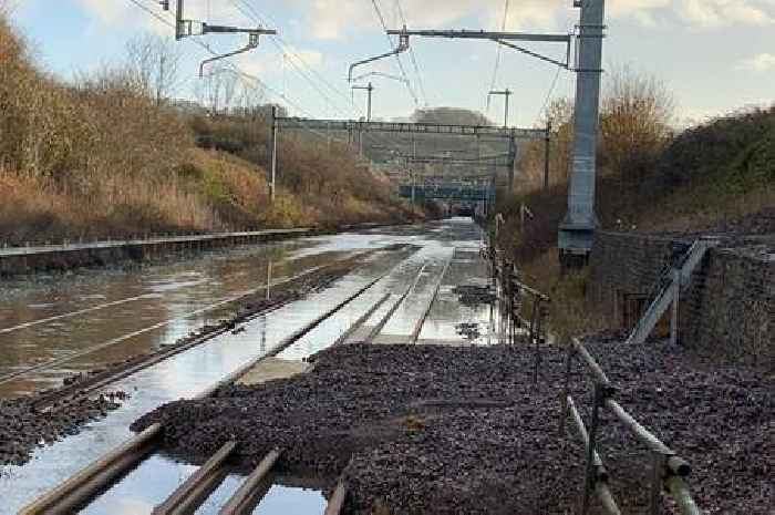 Storm Bert: Chipping Sodbury train lines flooded as region is battered by heavy rain