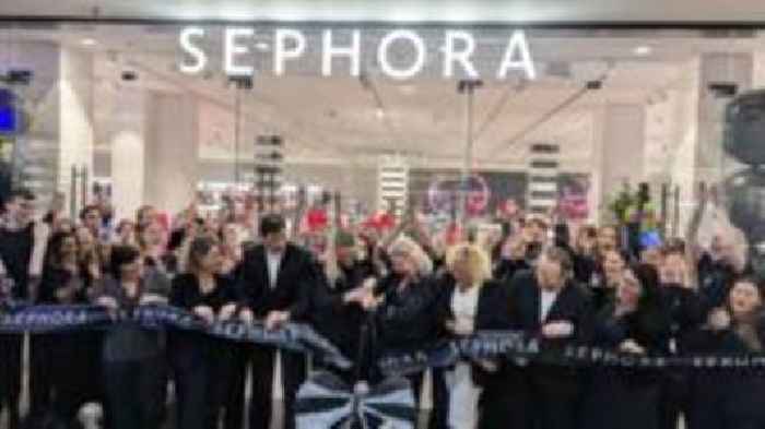 People queue overnight as Sephora opens at Bluewater