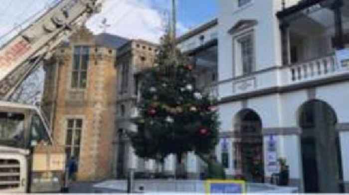 'Disappointing' Christmas tree being raised