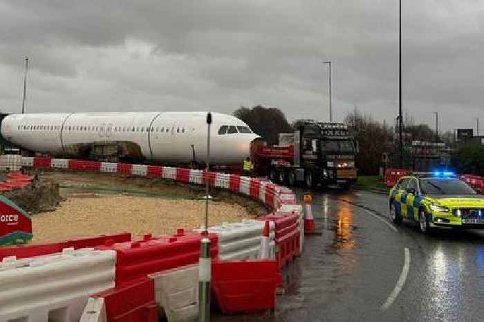 Police face 'air traffic control' duty as another beast of an aircraft fuselage requires escort