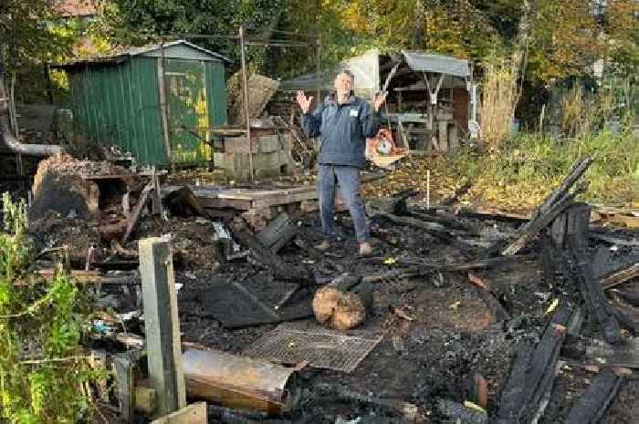 Cardiff community allotment shed burned to the ground