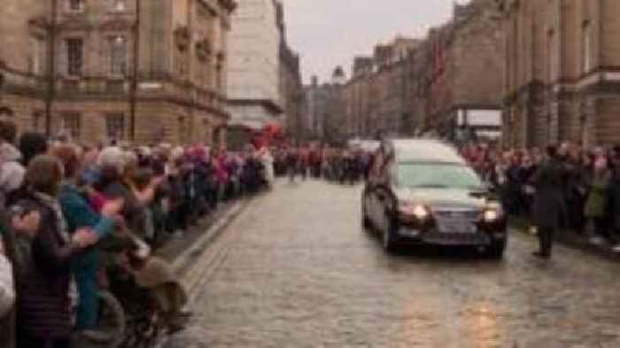 Hundreds pay respects to Janey Godley in Edinburgh