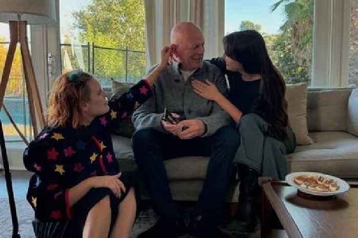 Bruce Willis beams in rare snaps as he's seen celebrating Thanksgiving with family