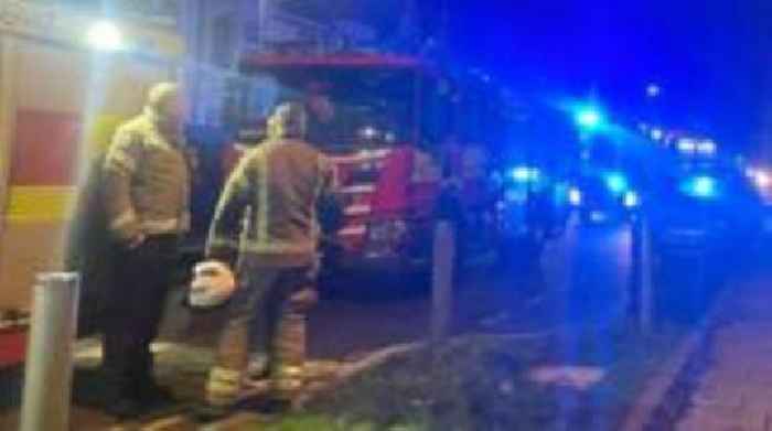 Person taken to hospital after fire in city centre