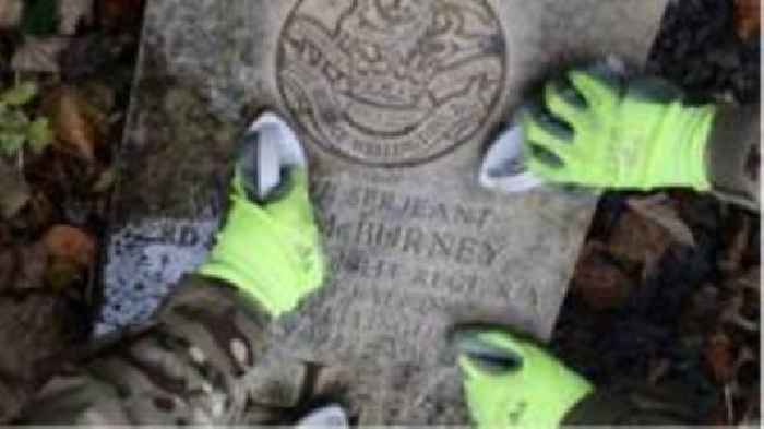 Army cadets trained to restore veterans' graves