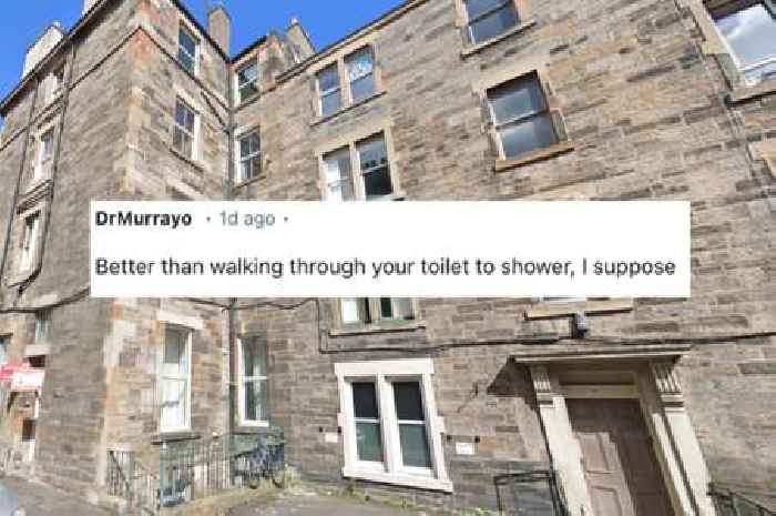 Bizarre Edinburgh rental flat with baffling bathroom design leaves people shaking their heads