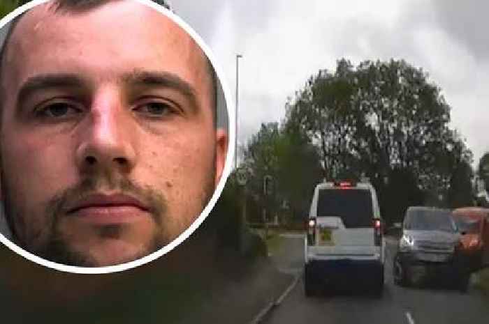 Banned Land Rover driver crashed into a ditch after leading police on high-speed chase