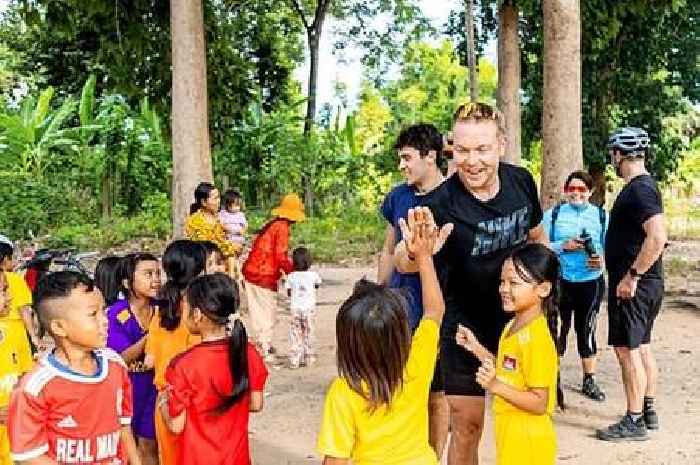 Sir Chris Hoy completes 255km charity cycle across Cambodia for impoverished kids