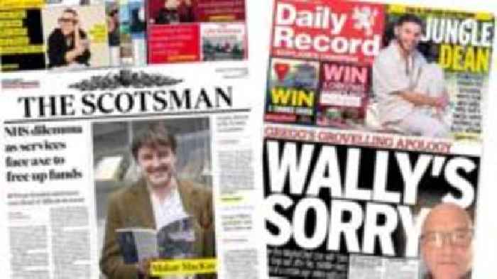 Scotland's papers: NHS 'fighting for life' and Wallace sorry